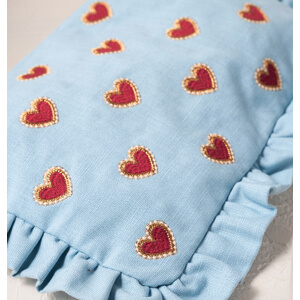 Elizabeth Scarlett Love Hearts Frill Pouch